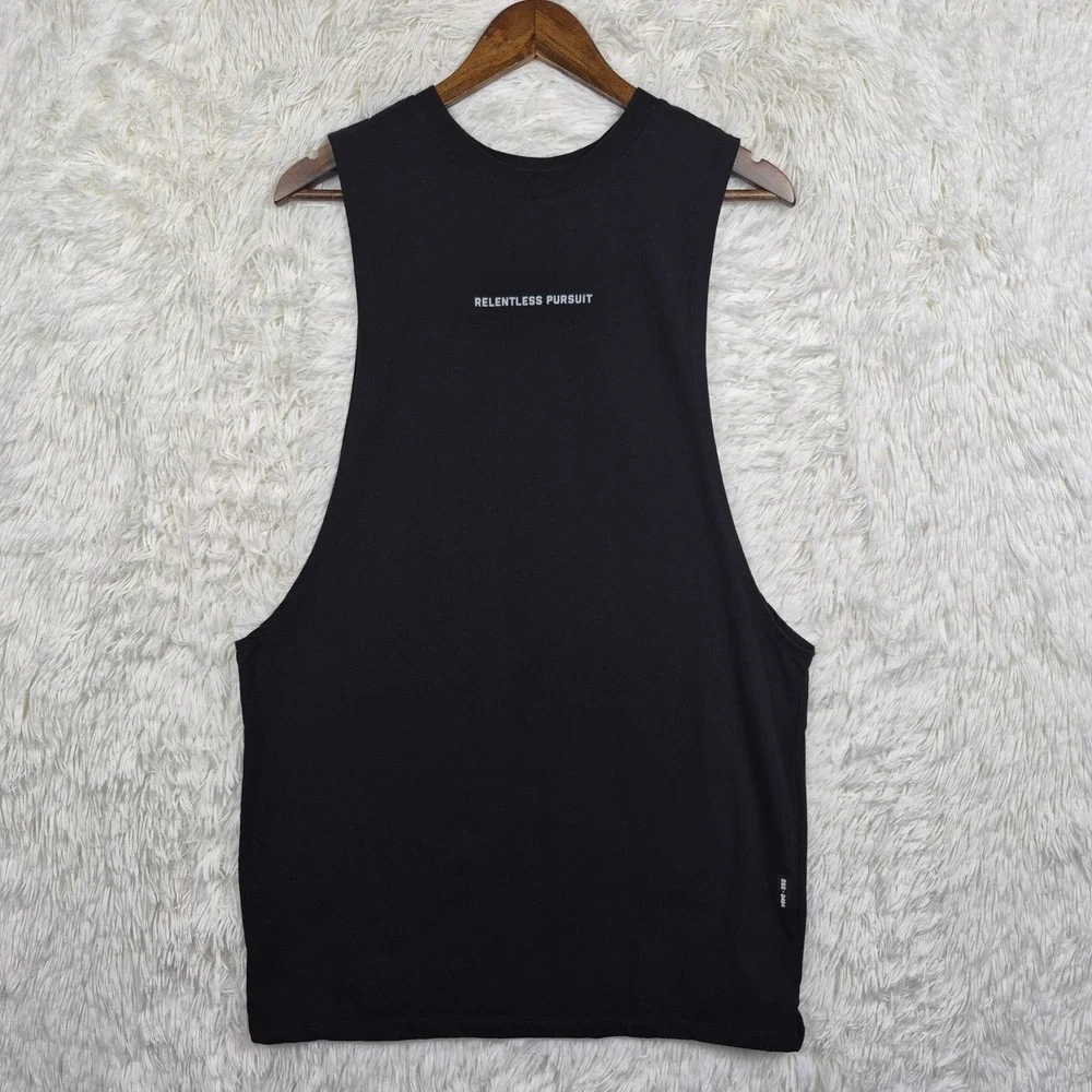 ASRV Relentless Pursuit Black Muscle Tank Top Mens Large DSG-0484 Gym Shirt